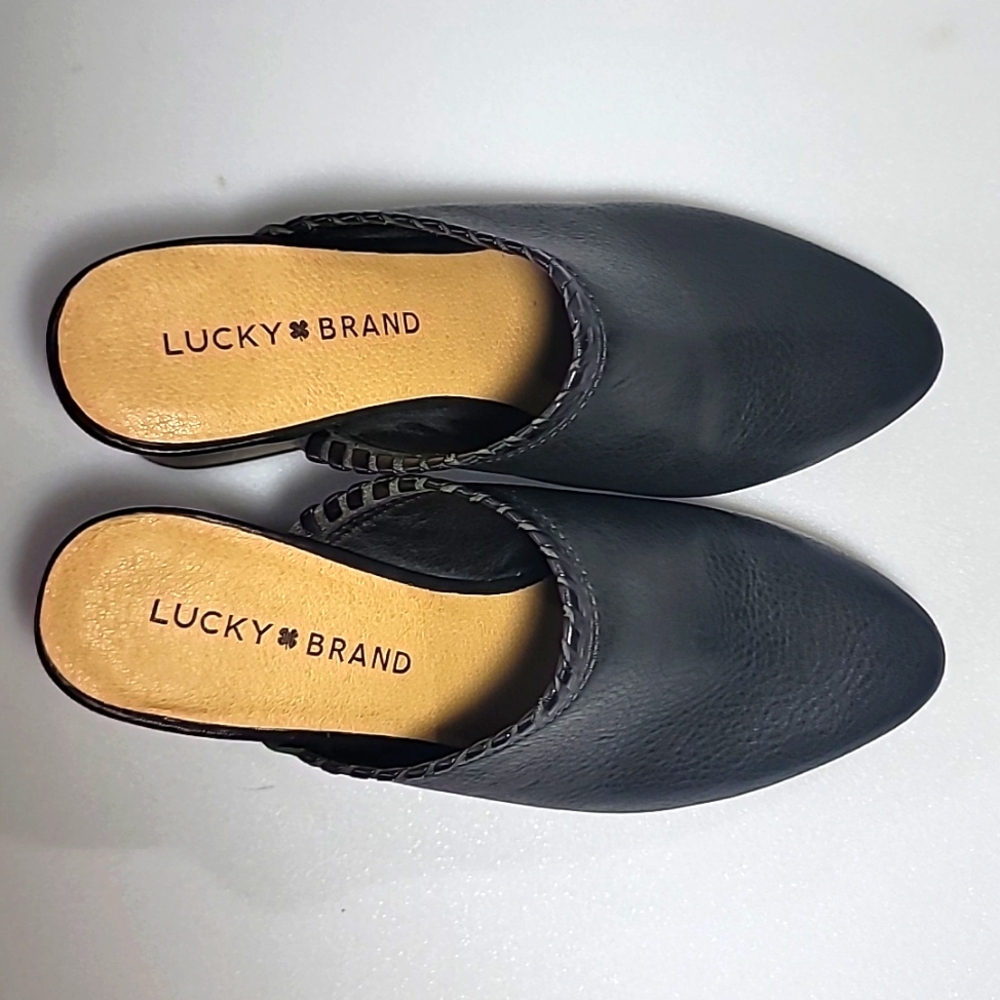 Lucky Brand black Randre clog high heel shoes size 6 M US - Picture 3 of 15